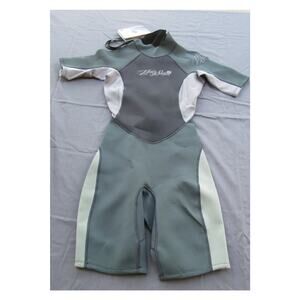 Maui & Sons Flexlite Wetsuit Shorty Black Grey Womens Youth Small